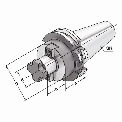 DB-P-LFN1122 Оправка для насадных фрез SK 30-22-40 Premium (Germany) 