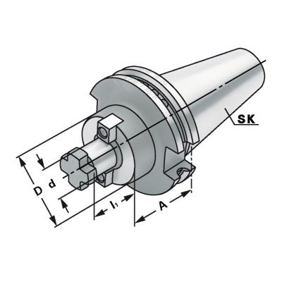 DB-P-RFN1140 Оправка для насадных фрез SK 40-40-50 Premium (Germany) 