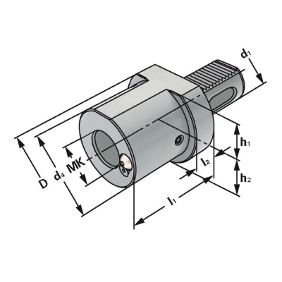 MK-Bohrerhalter F1-40xMK3 Kemmler