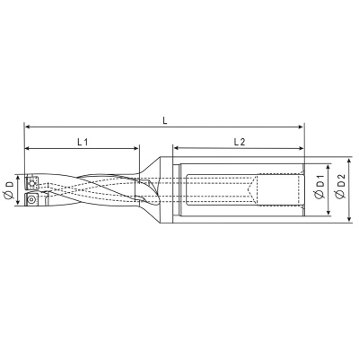DB-S-D5SP11360W40 Корпус сверла D=36 мм, 5D, W40, серия Standard