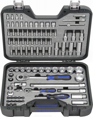 Набор профессиональных головок PROJAHN 1/4" + 1/2" 91 шт.