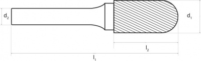 DeBever Борфреза твердосплавная сфероцилиндрическая DC 1625/6 D/C