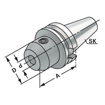 DB-P-RFZ0440 Оправка для концевых фрез BT 40-40-120 Premium (Germany) 