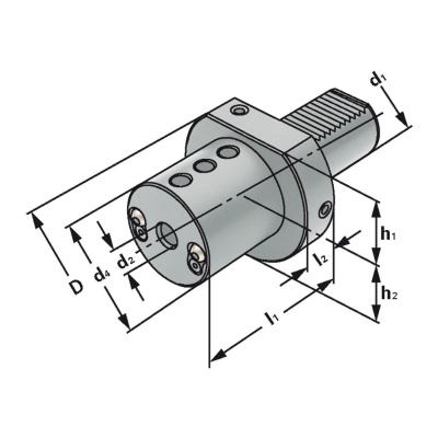 Bohrstangenhalter  E2-25x10 Kemmler