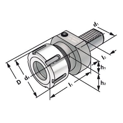 Spannzangenhalter E3-40x3-32 OZ32 Kemmler