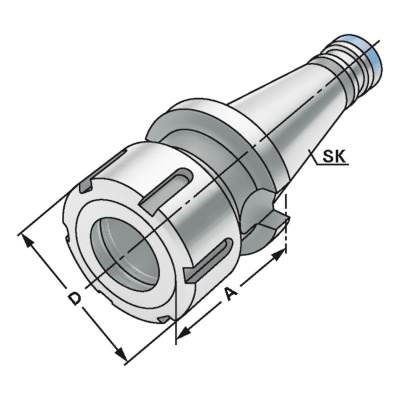 DB-P-VFA0125 Патрон цанговый SK 50-2/25-71 OZ25 Premium (Germany) 