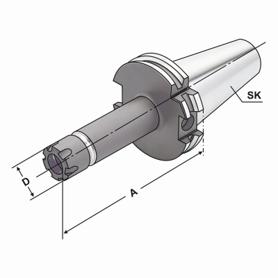 Spannfutter SK 40-1/10-160 ER16 - Mini Kemmler
